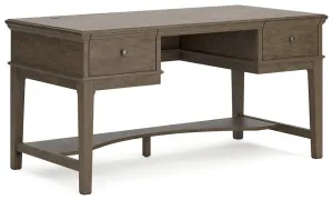 Janismore Weathered Gray Home Office Storage Leg Desk