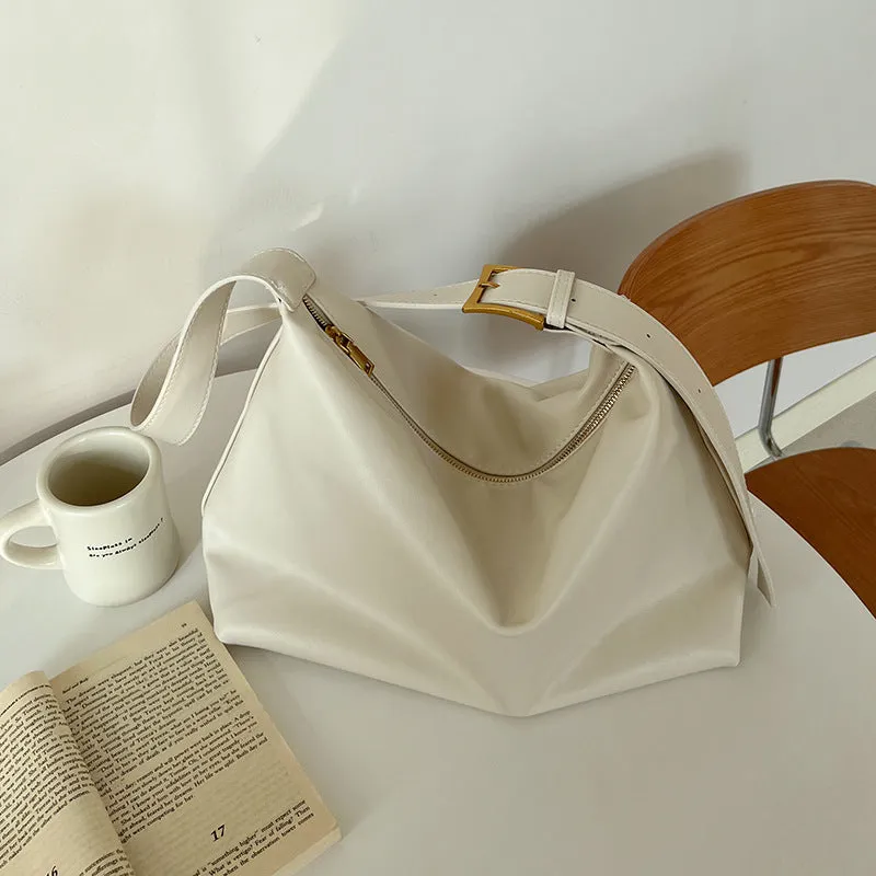 Korean Style Daily Soft Collapse Minimalist Big Shoulder Bags