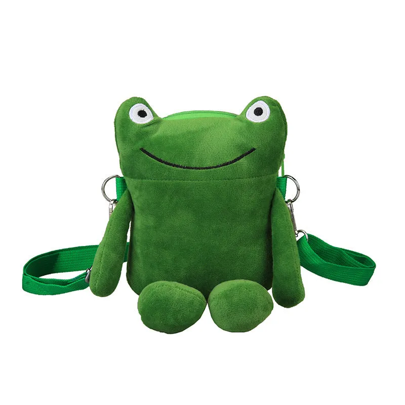 Korean Style Funny Frog Cartoon Doll Crossbody Bags