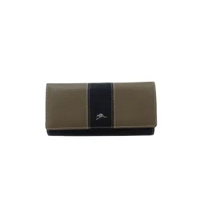 Ladies Wallet Two Tone Kangaroo Badge Grey