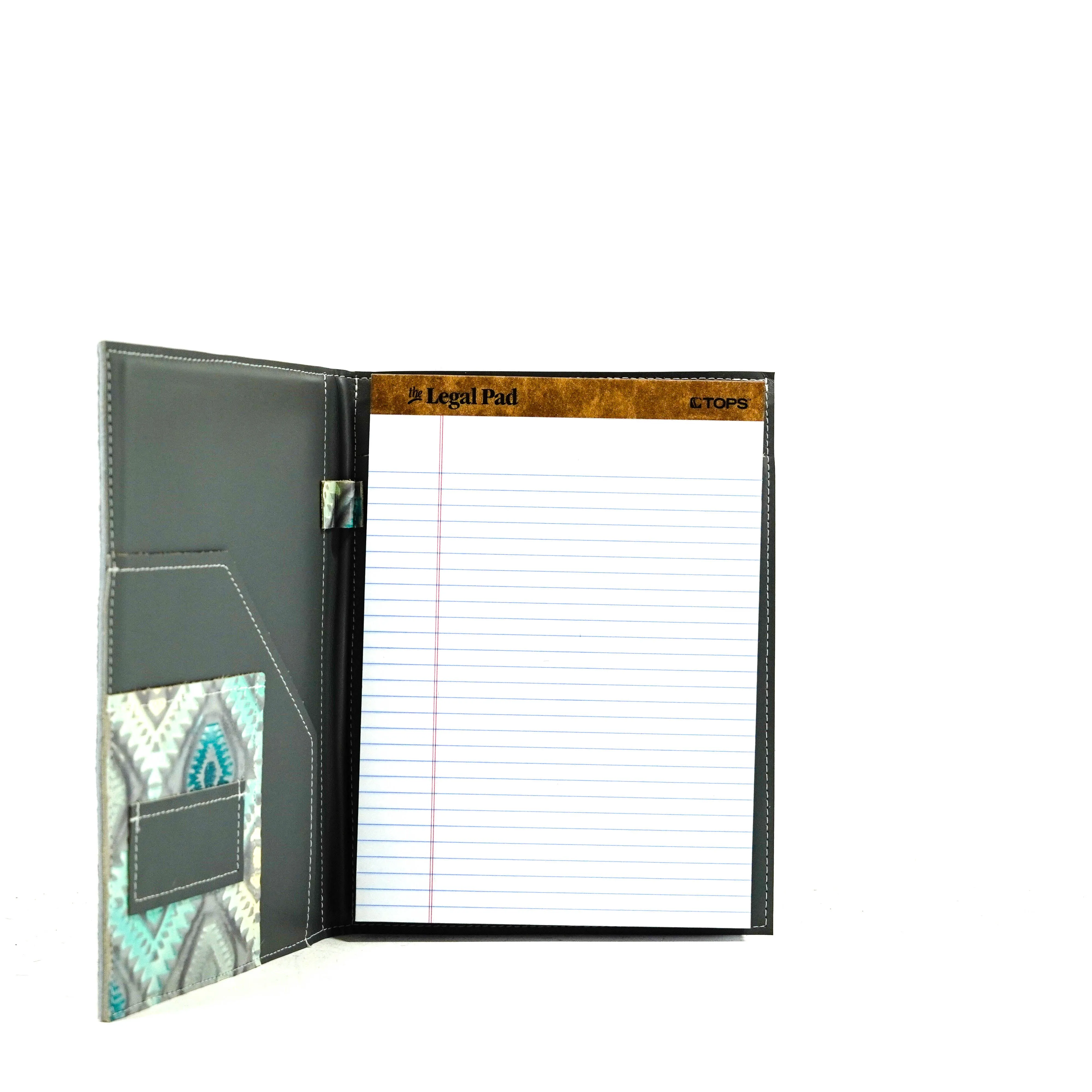 Large Notepad Cover - Black & White w/ Royston Navajo