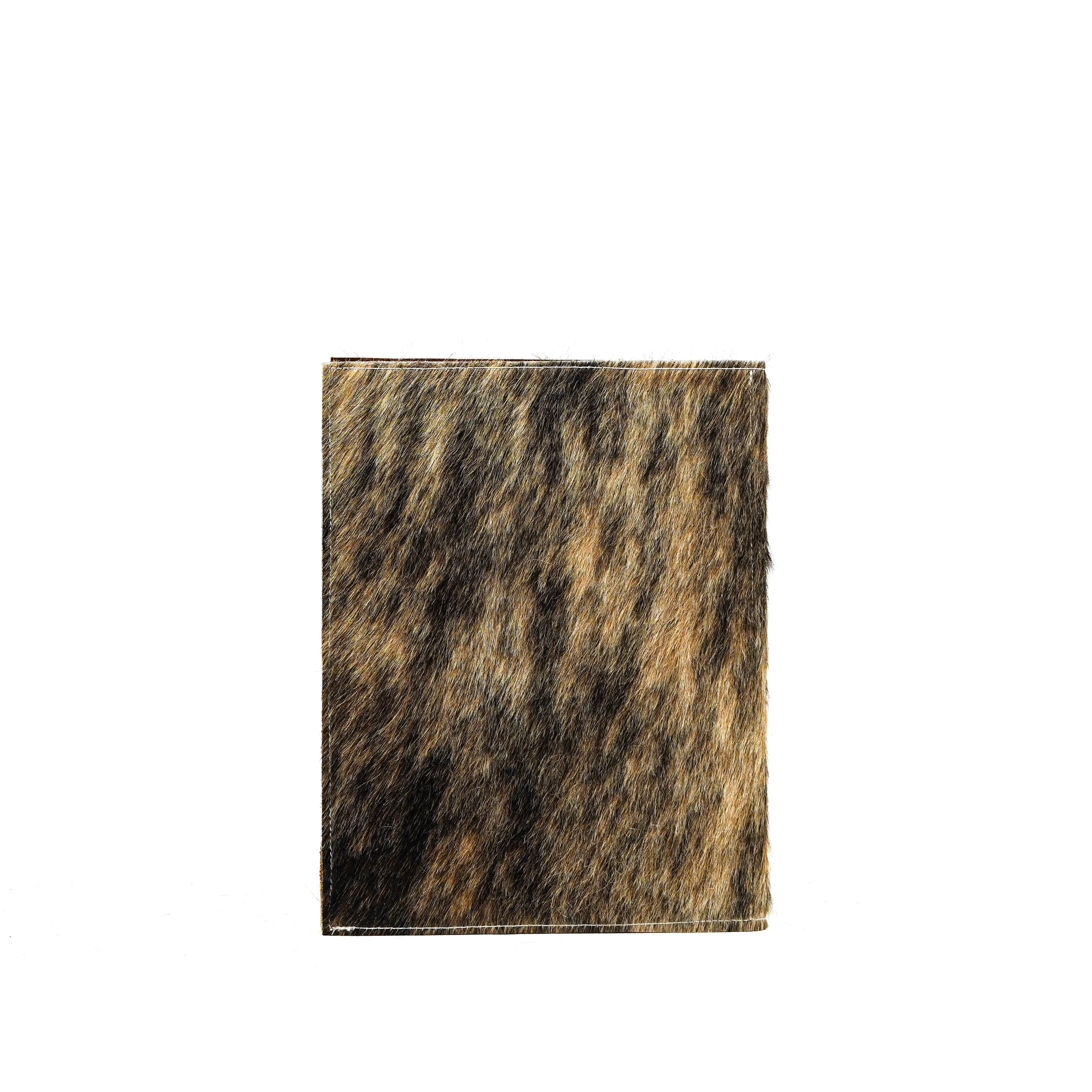 Large Notepad Cover - Exotic Brindle w/ Leather Decal