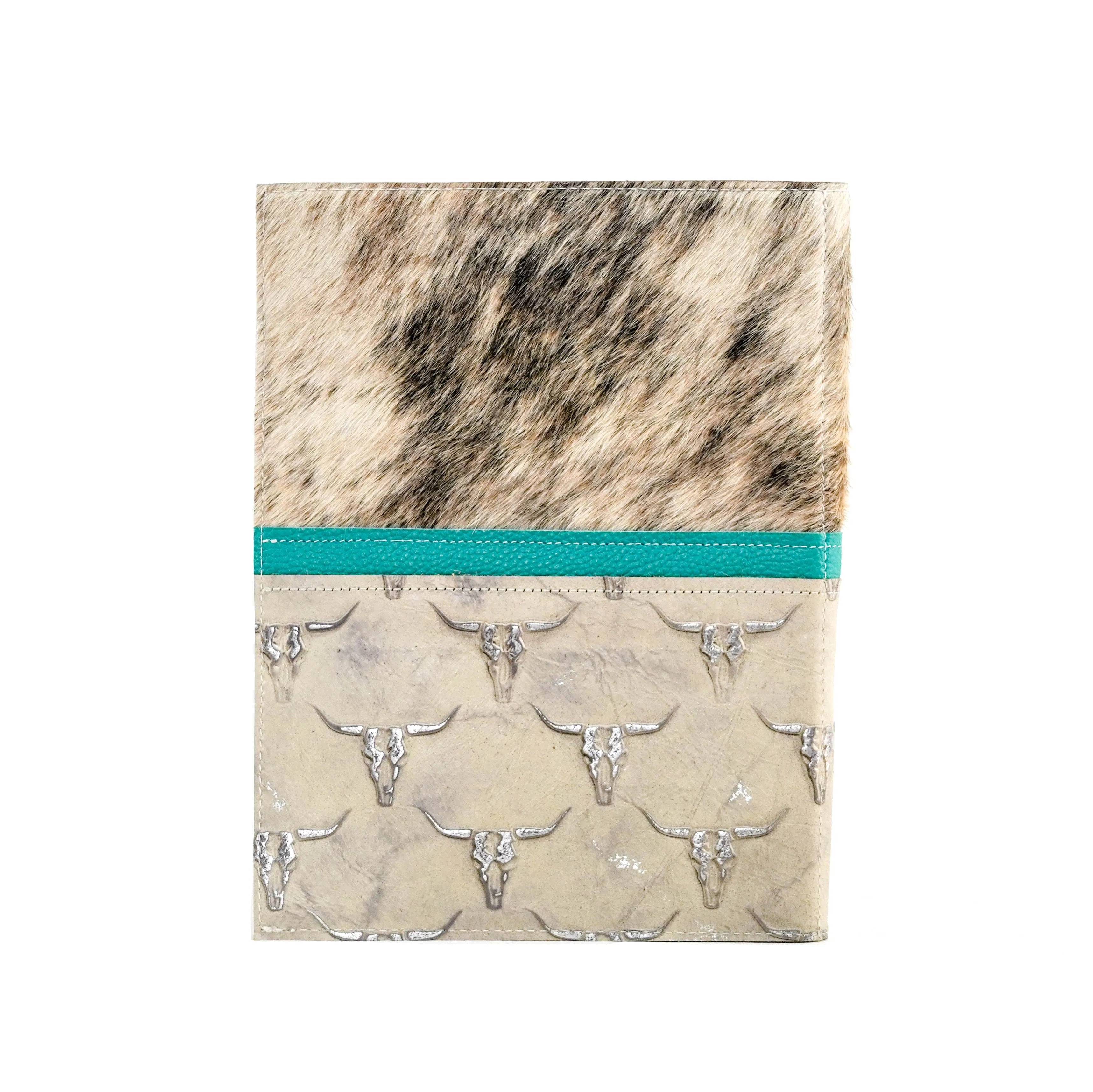 Large Notepad Cover - Light Brindle w/ Ghost Skulls