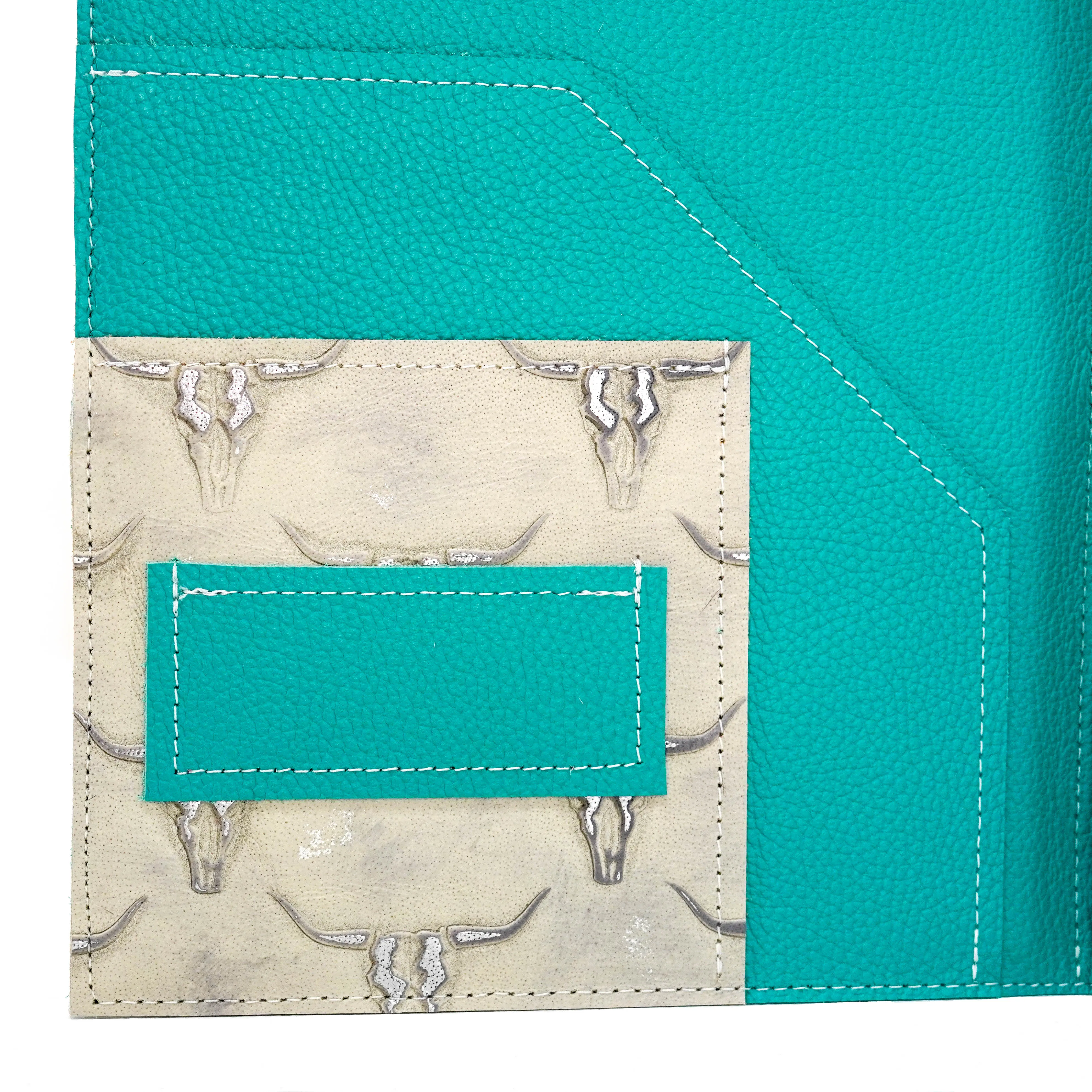 Large Notepad Cover - Light Brindle w/ Ghost Skulls