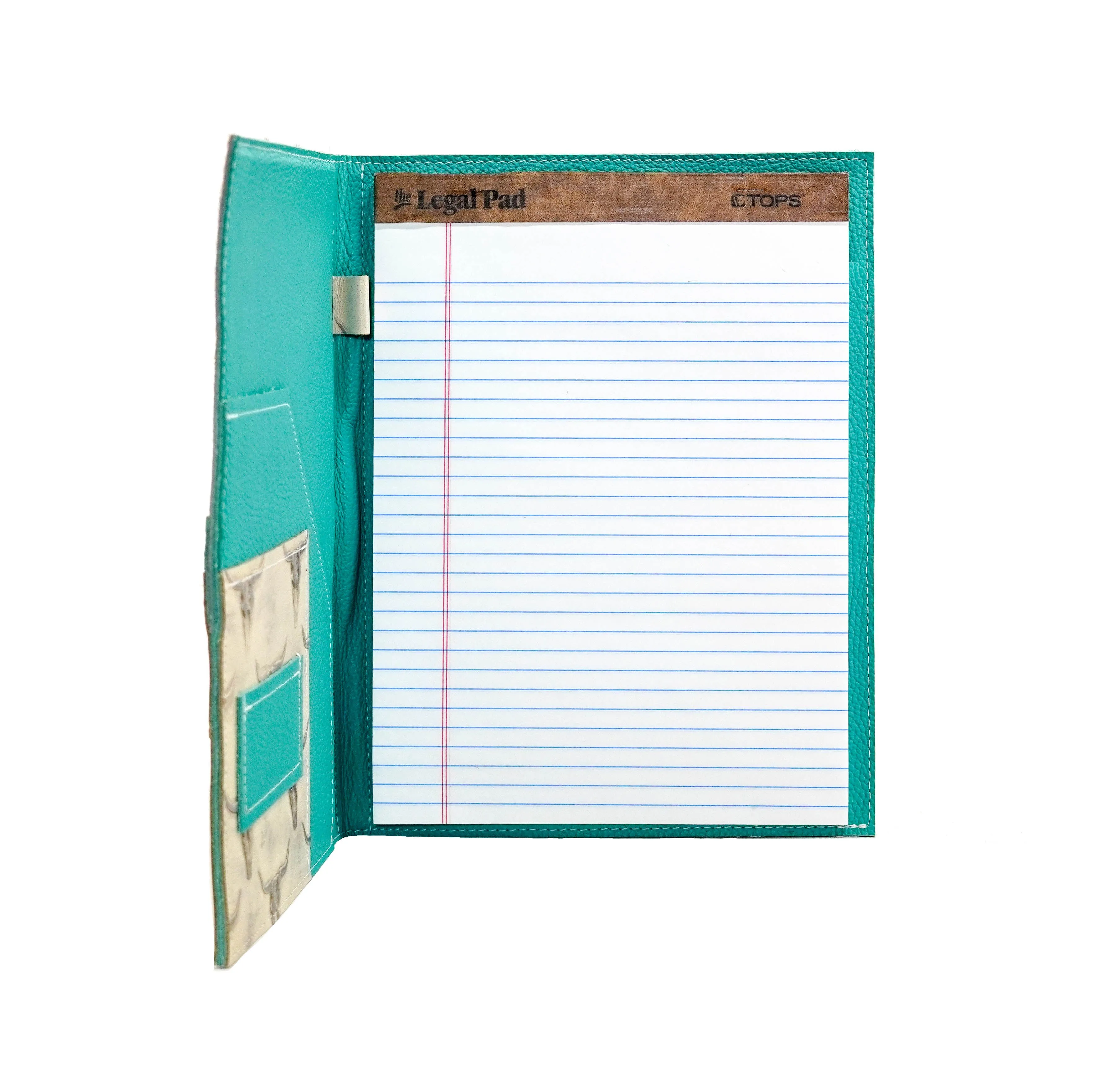 Large Notepad Cover - Light Brindle w/ Ghost Skulls