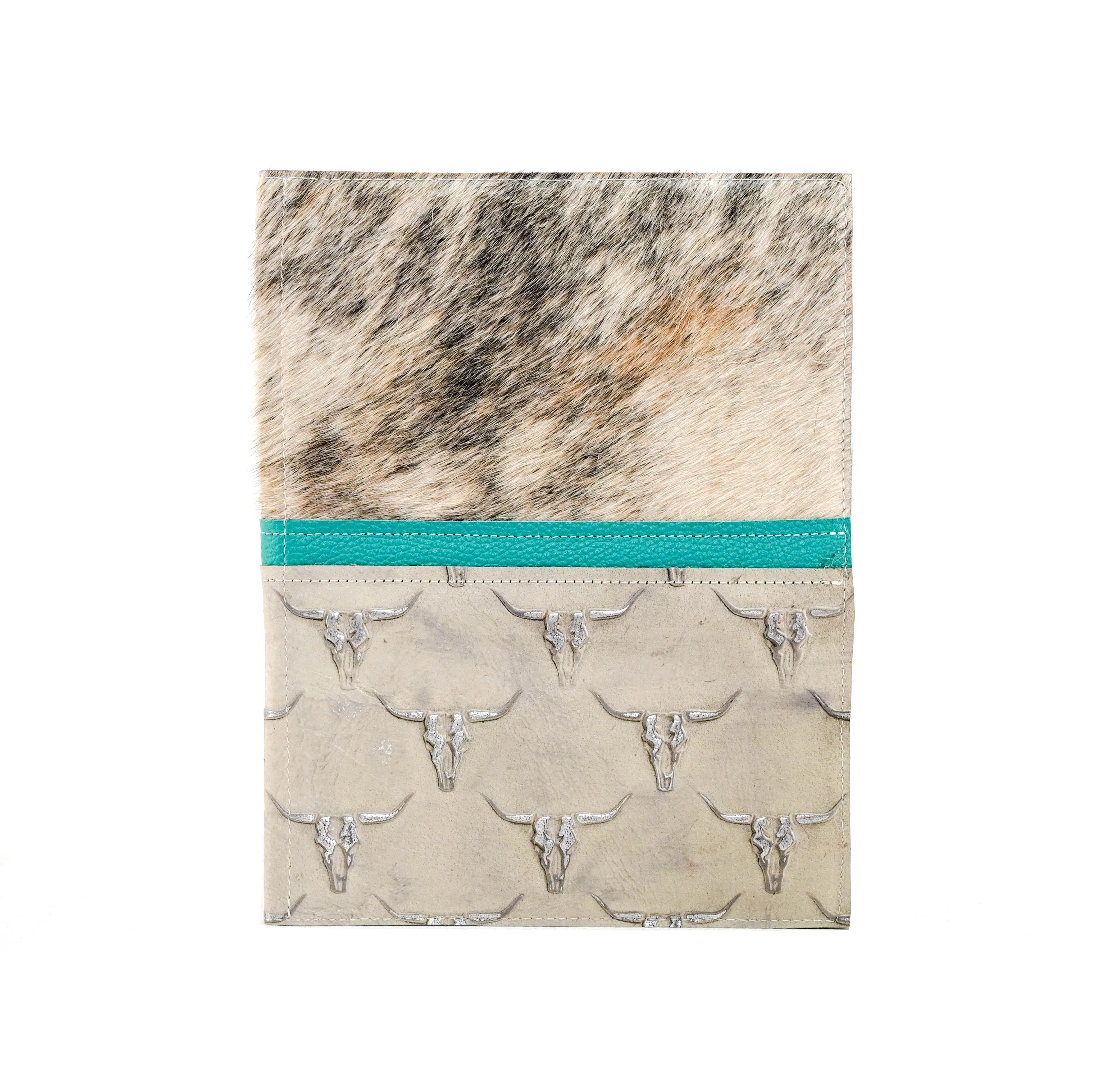 Large Notepad Cover - Light Brindle w/ Ghost Skulls