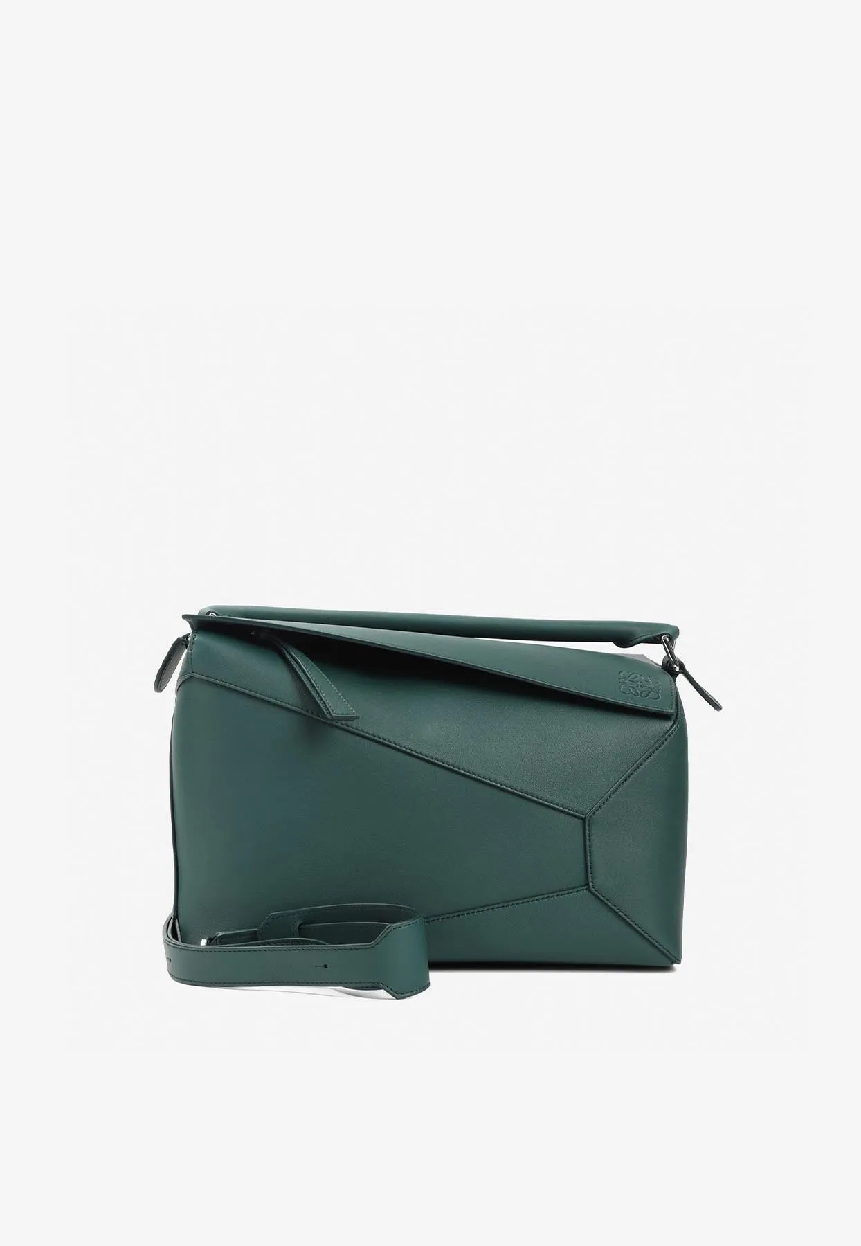 Large Puzzle Leather Top Handle Bag