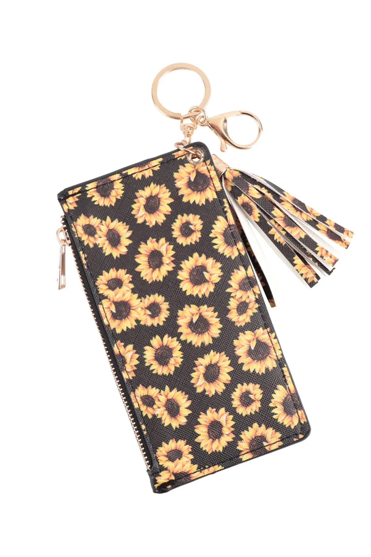 LONG ZIPPER WALLET TASSEL KEYCHAIN