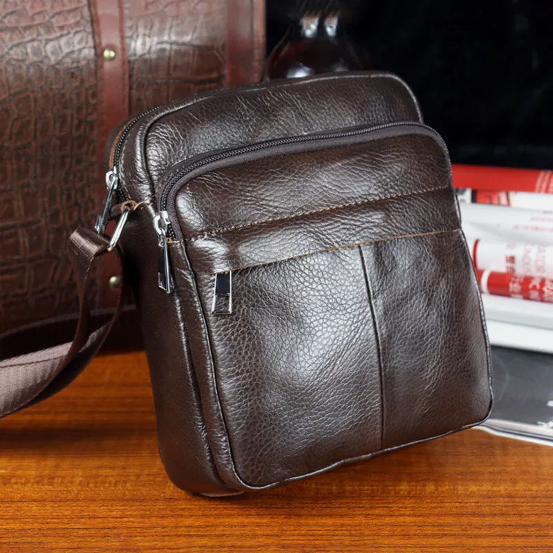 Luxury Vintage Male Messenger Bag Shoulder Leather Handbags