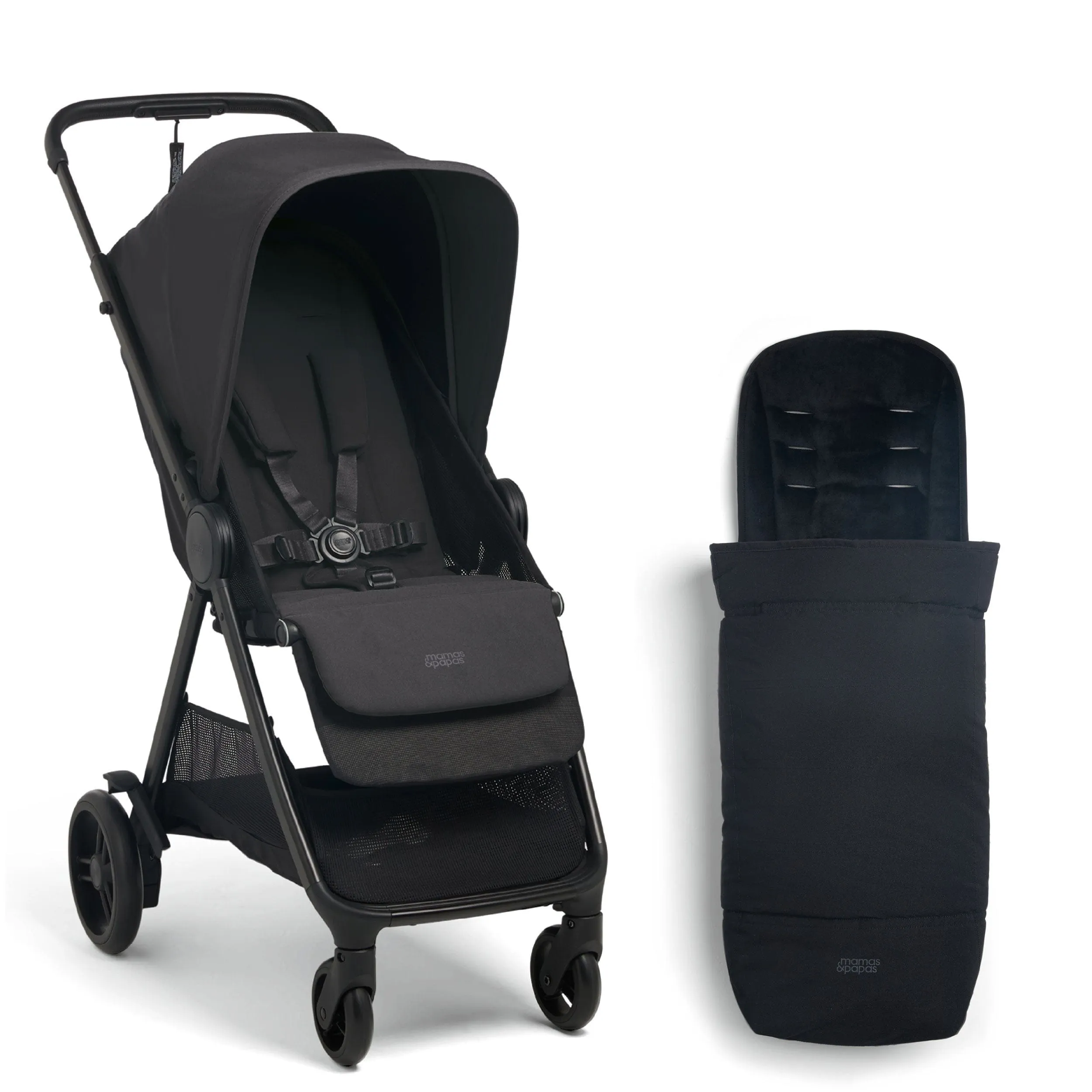 Mamas & Papas Libro Stroller & Footmuff Bundle - Liquorice