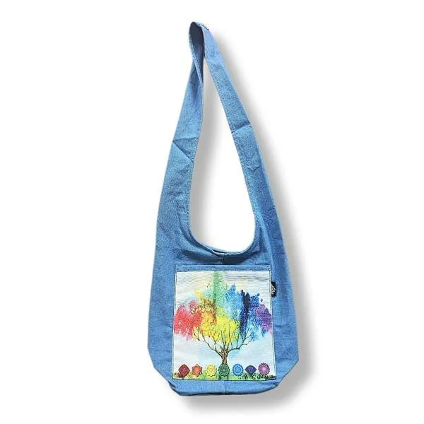 Monk Bag Sky Blue Chakra Tree