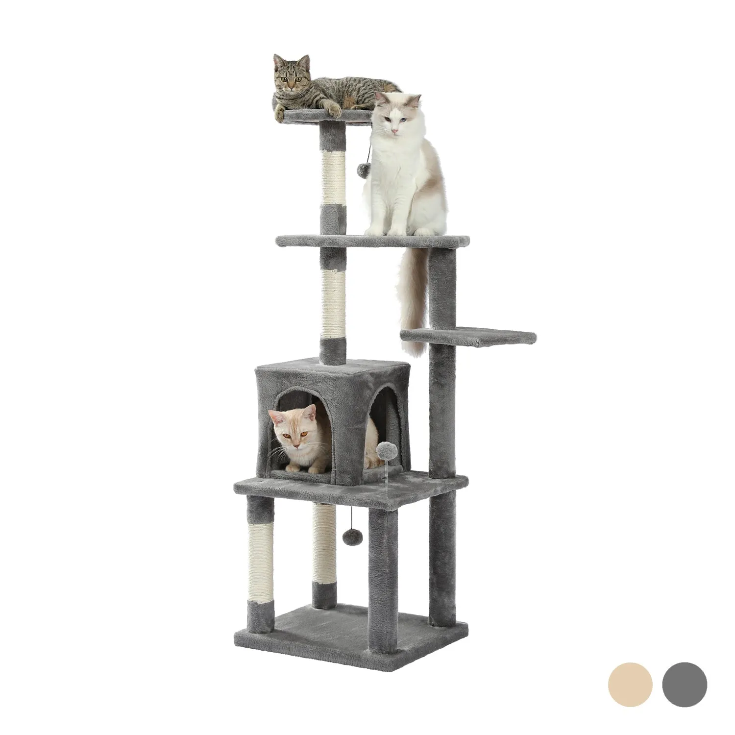 New in box! PAWZ Road Winter Large Cat Tree House in Grey!