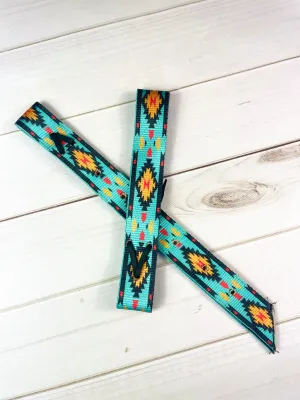 Orange & Turquoise Diamond Cinch Strap Set