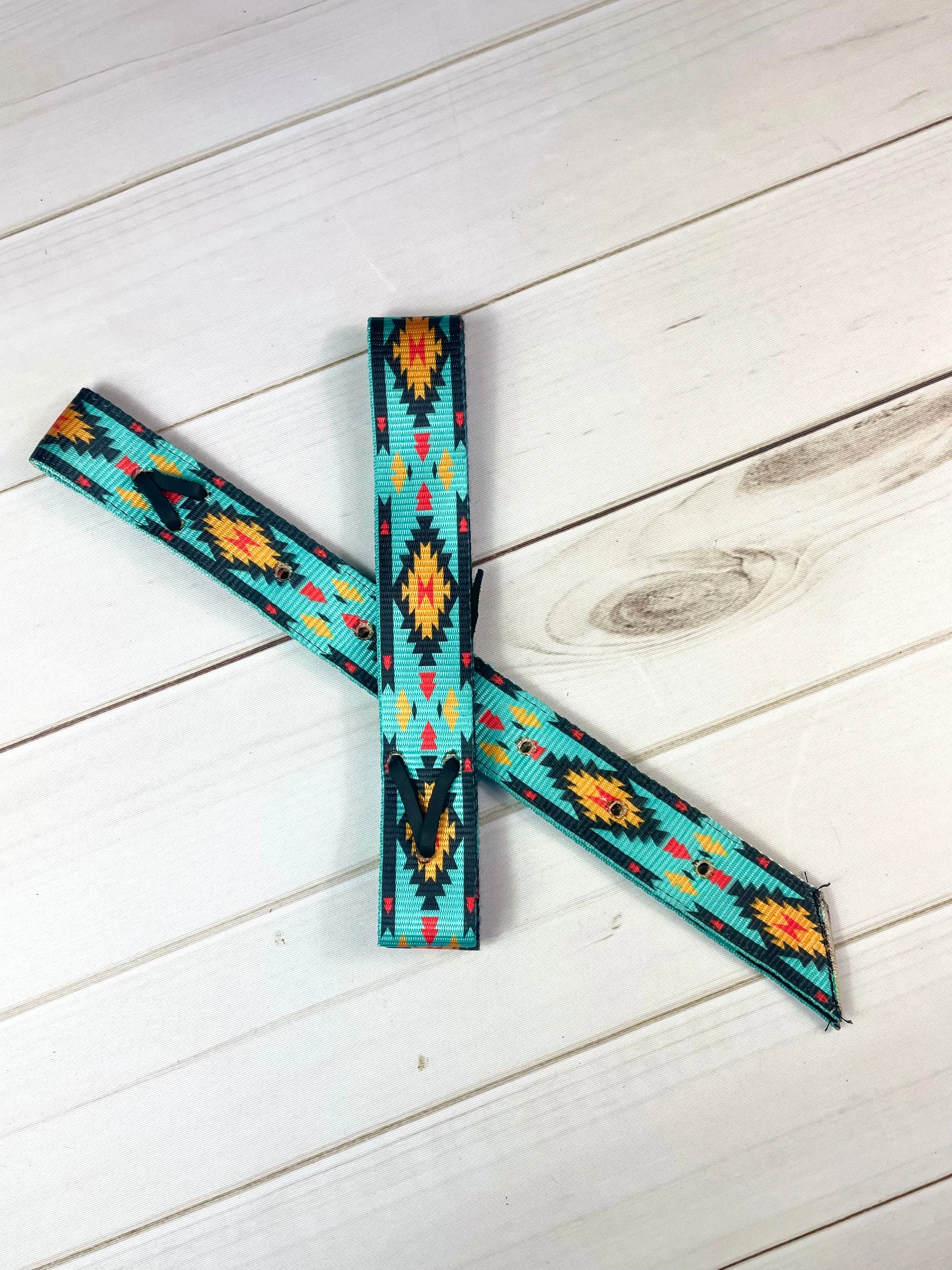 Orange & Turquoise Diamond Cinch Strap Set