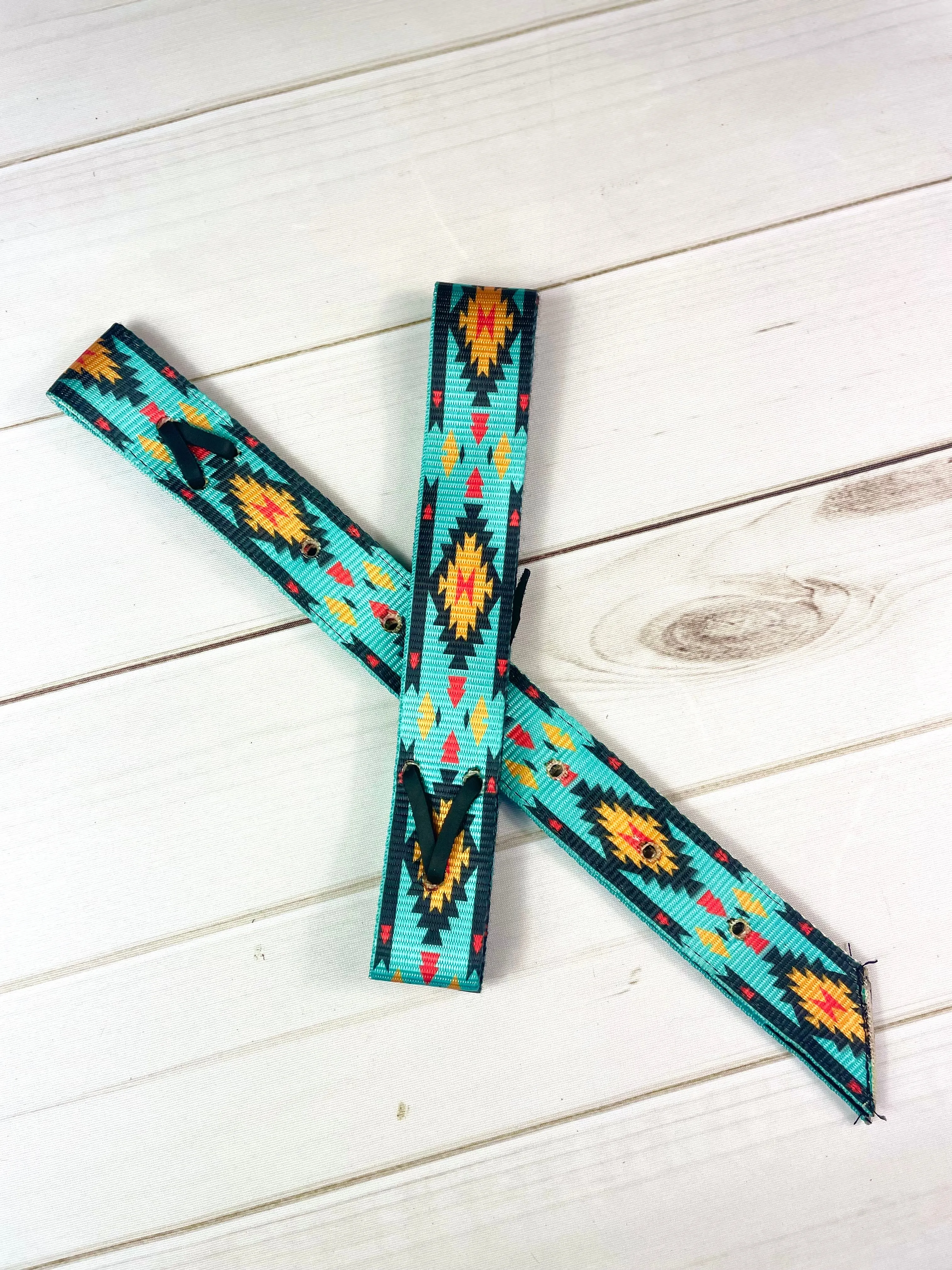 Orange & Turquoise Diamond Cinch Strap Set