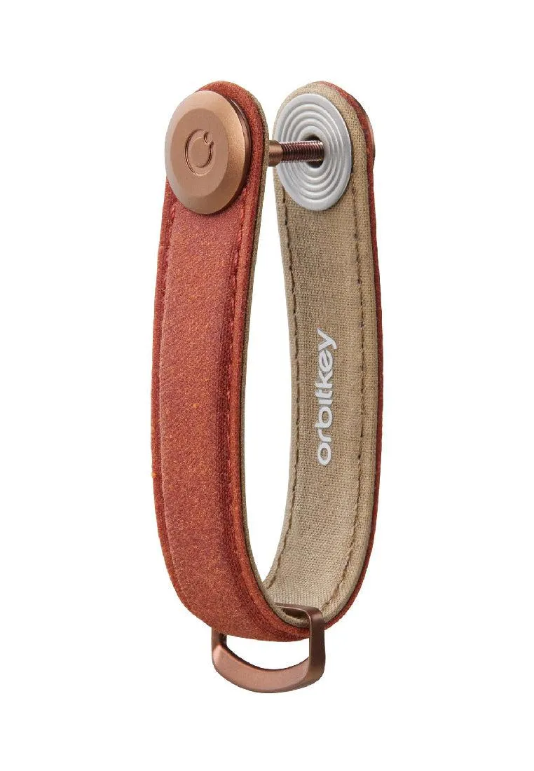 Orbitkey Key Organiser Waxed Canvas Brick Red