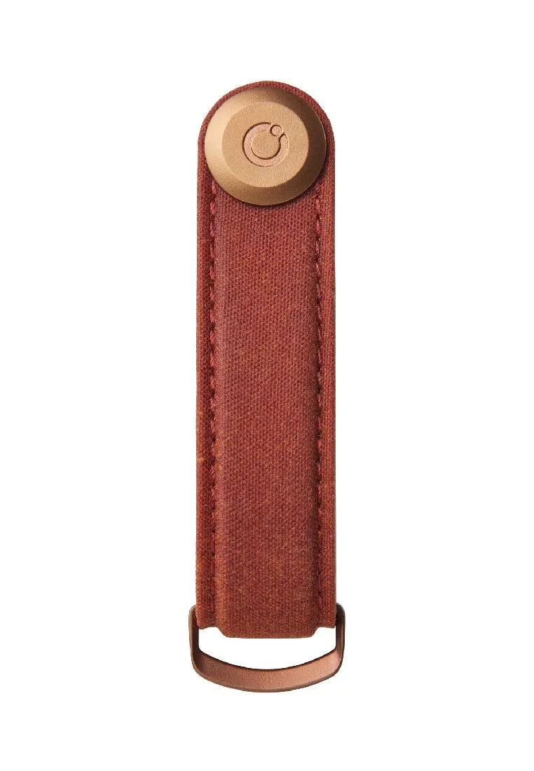 Orbitkey Key Organiser Waxed Canvas Brick Red