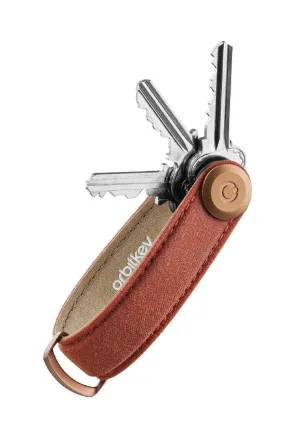 Orbitkey Key Organiser Waxed Canvas Brick Red