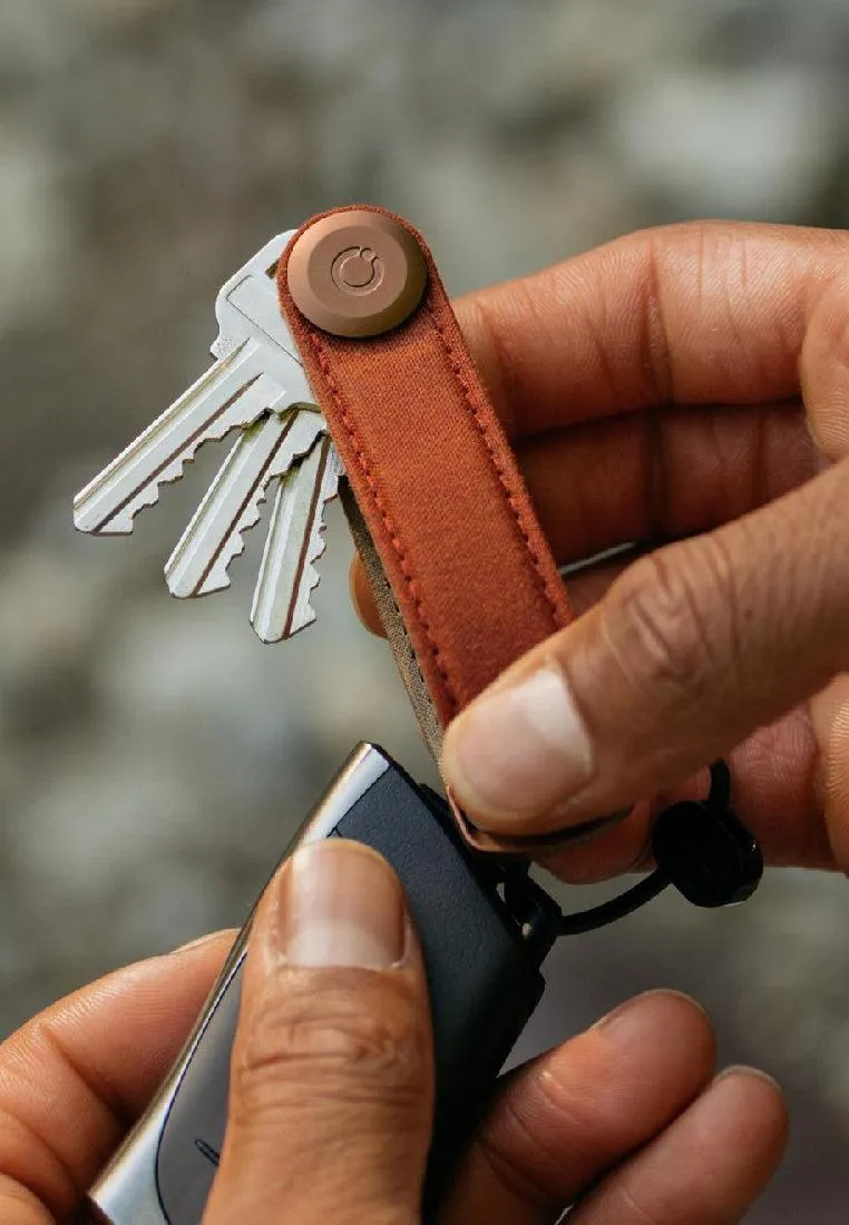 Orbitkey Key Organiser Waxed Canvas Brick Red