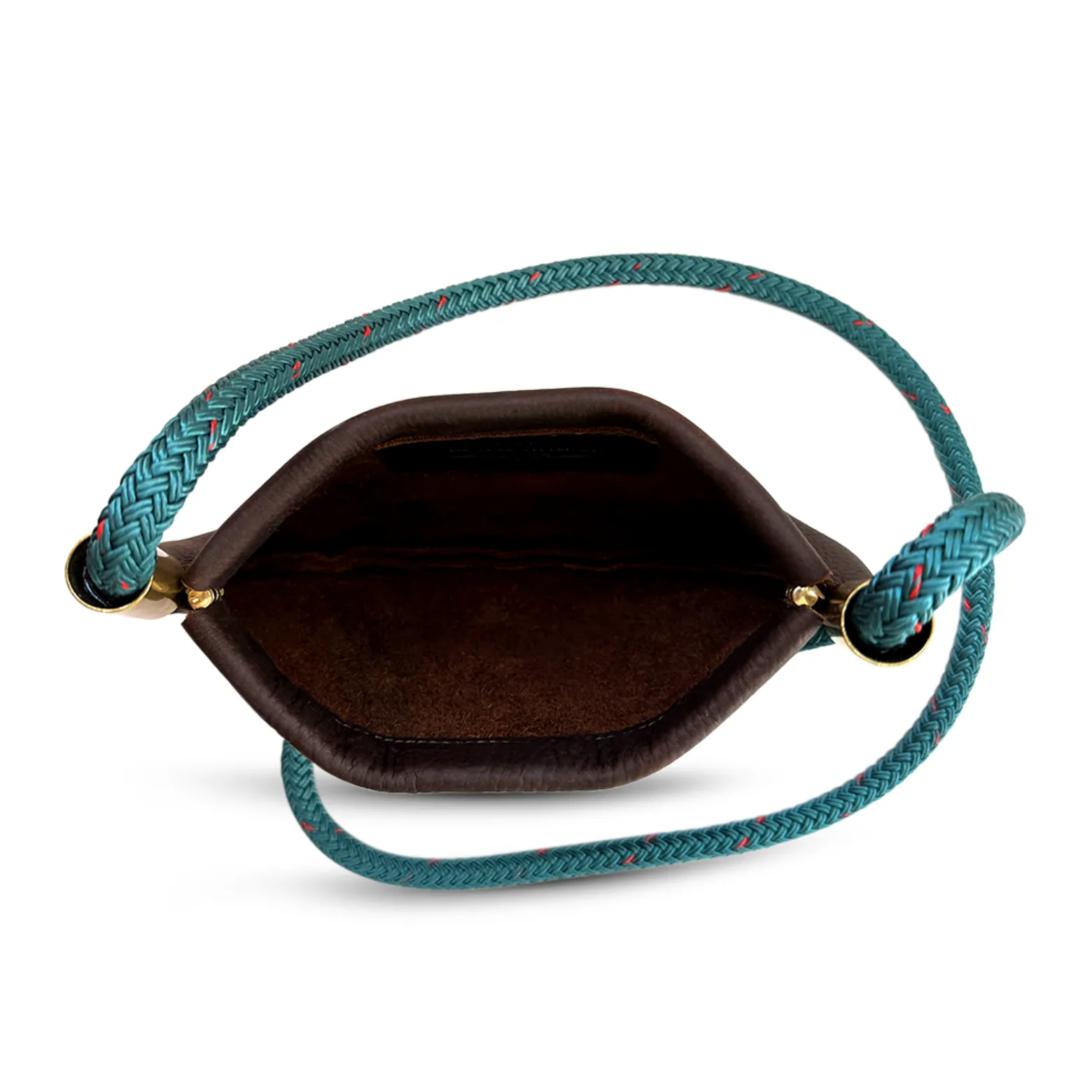Oyster Shell Bag in Brown Leather