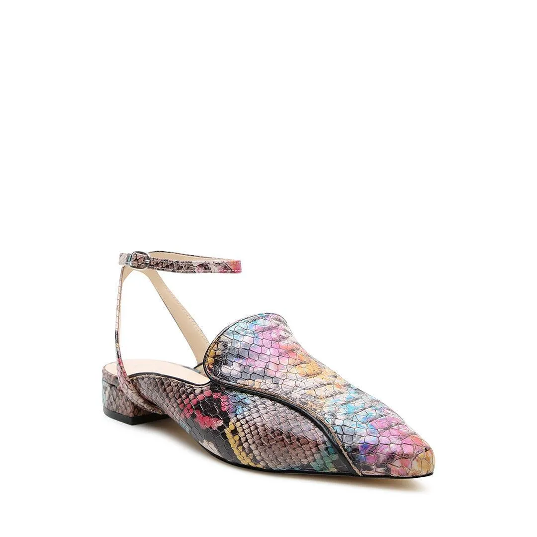 Painted Snake Pointed Loafer   Marilyn Strap