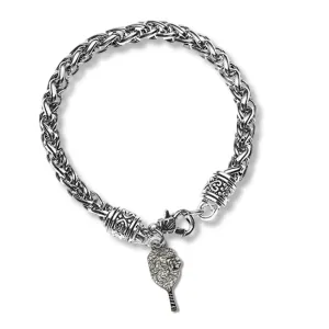 Pickleball Antique Rope Charm Bracelet