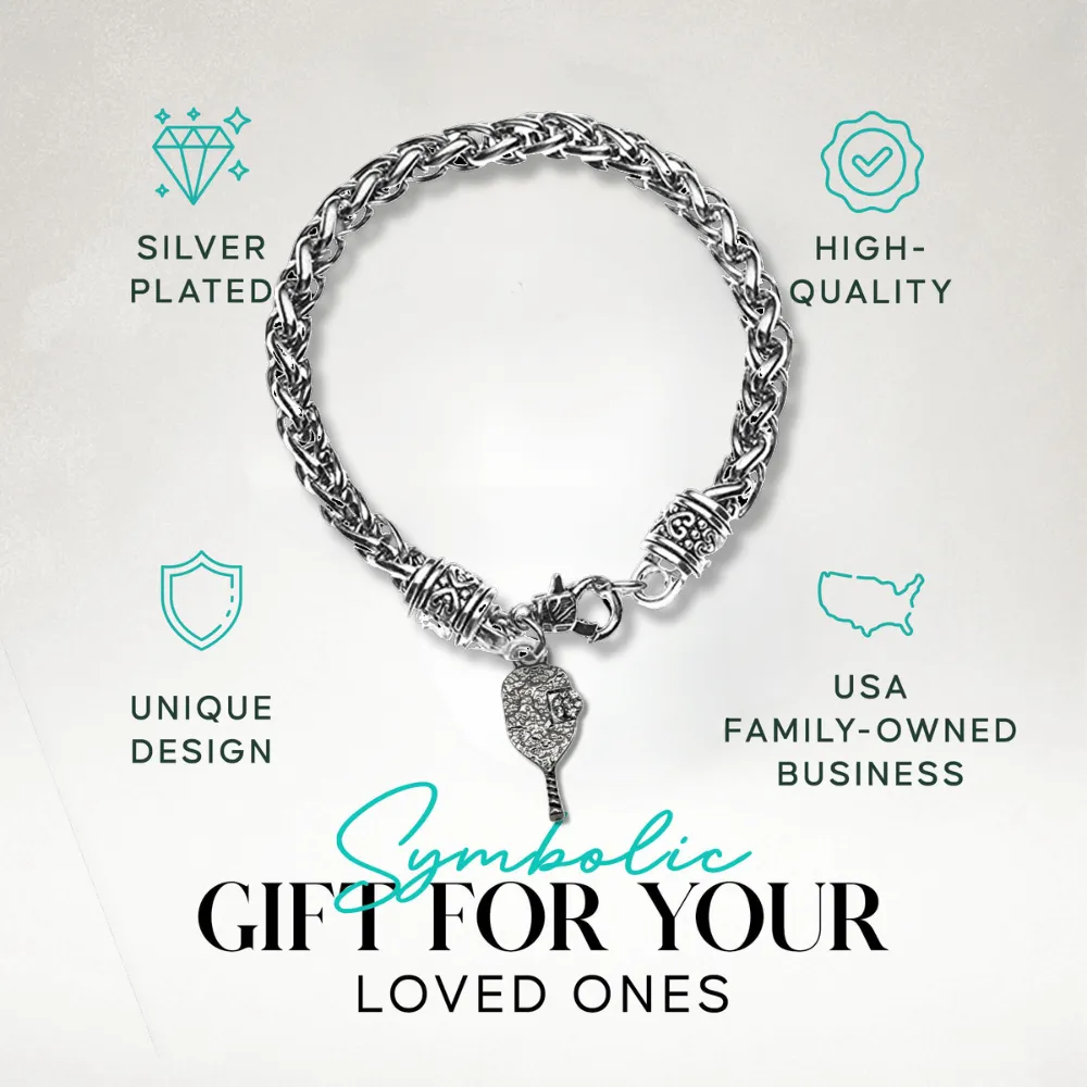 Pickleball Antique Rope Charm Bracelet