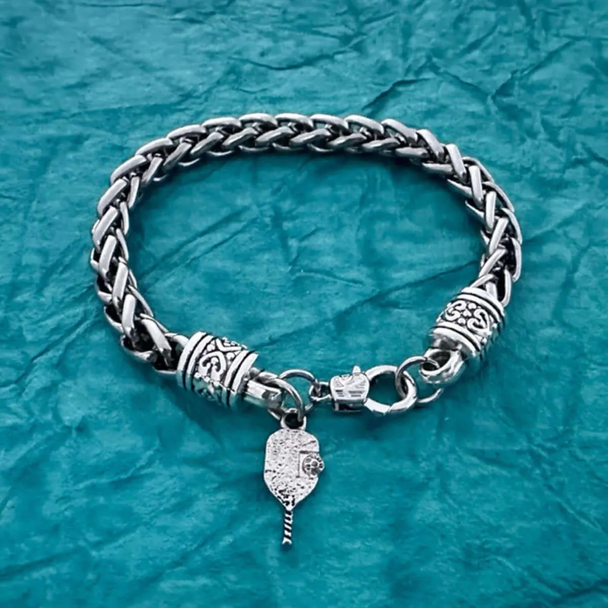 Pickleball Antique Rope Charm Bracelet