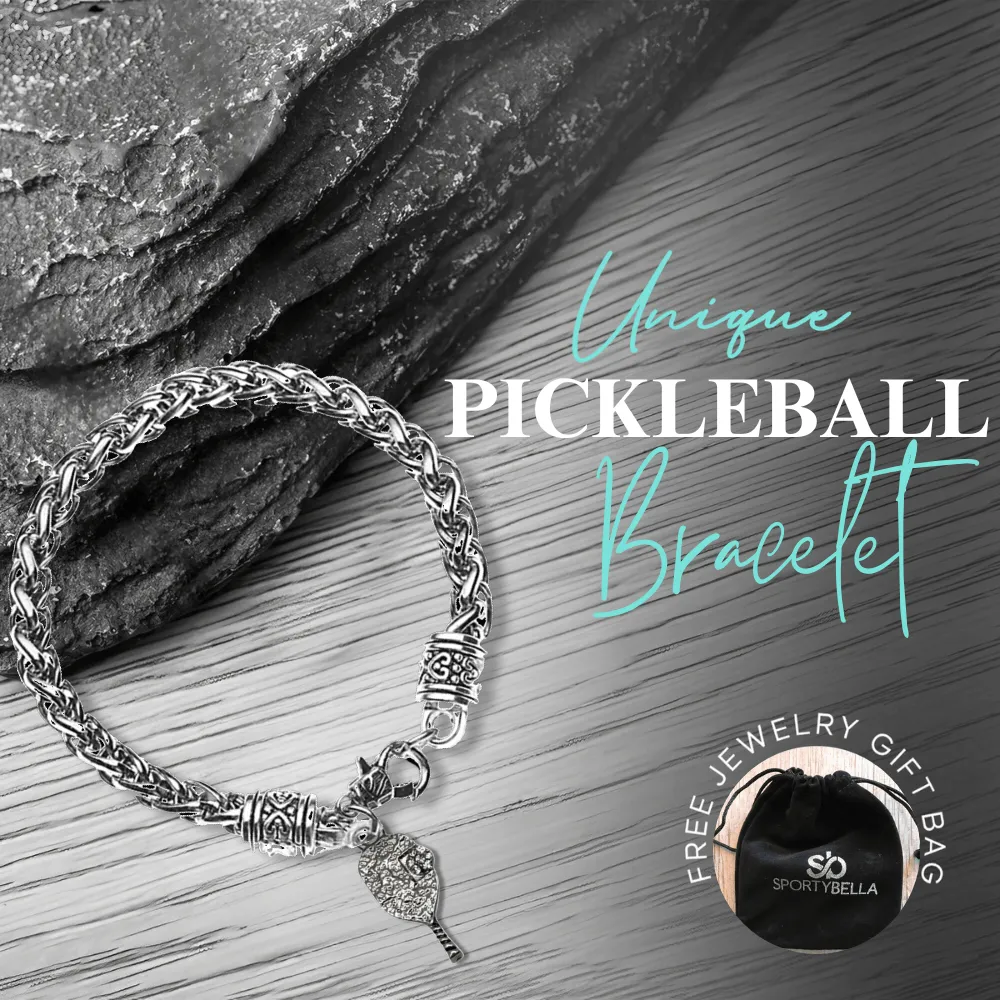 Pickleball Antique Rope Charm Bracelet