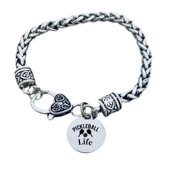Pickleball Life Charm Bracelet