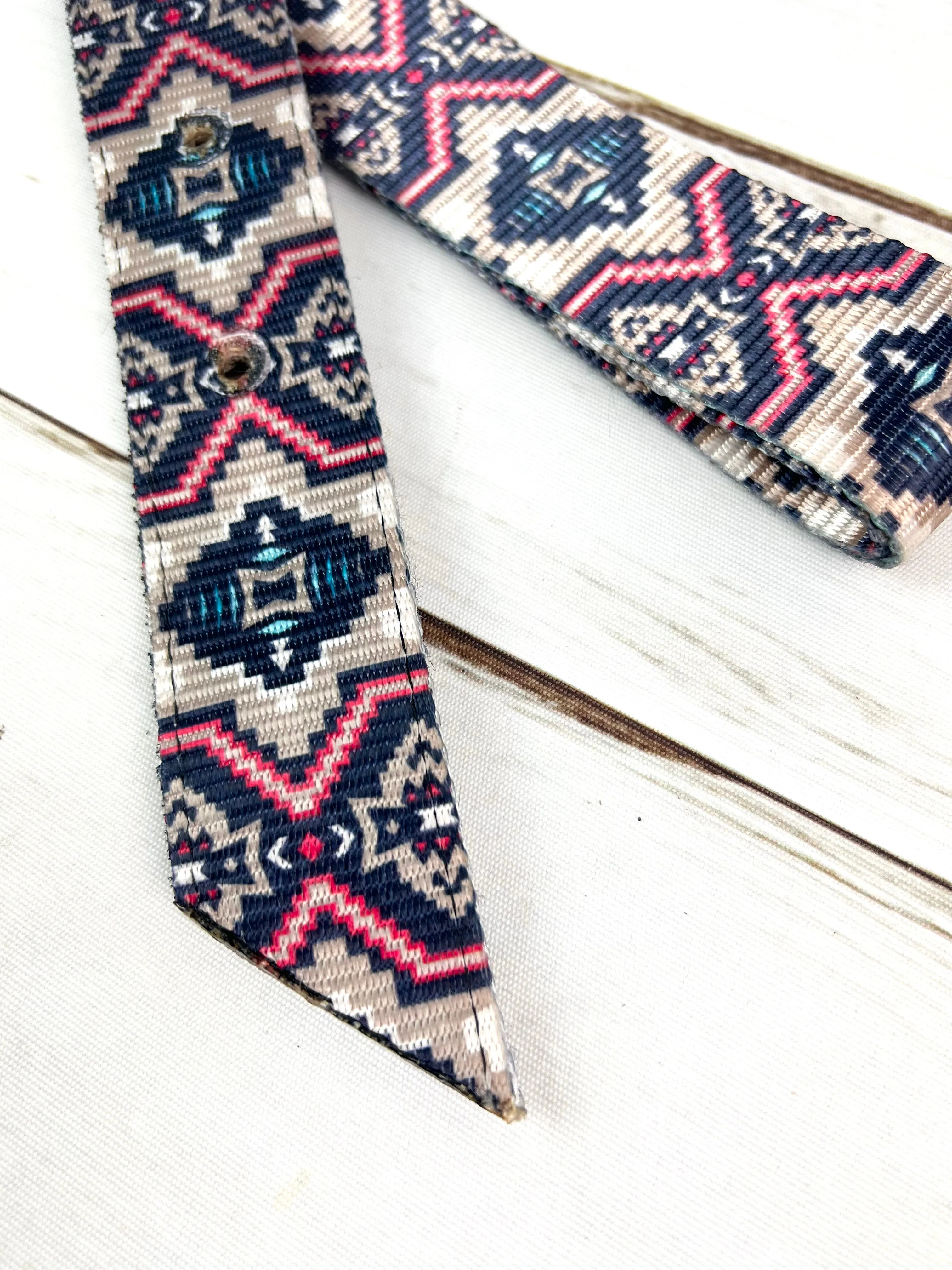 Pink, Grey and Blue Pattern Cinch Strap Set
