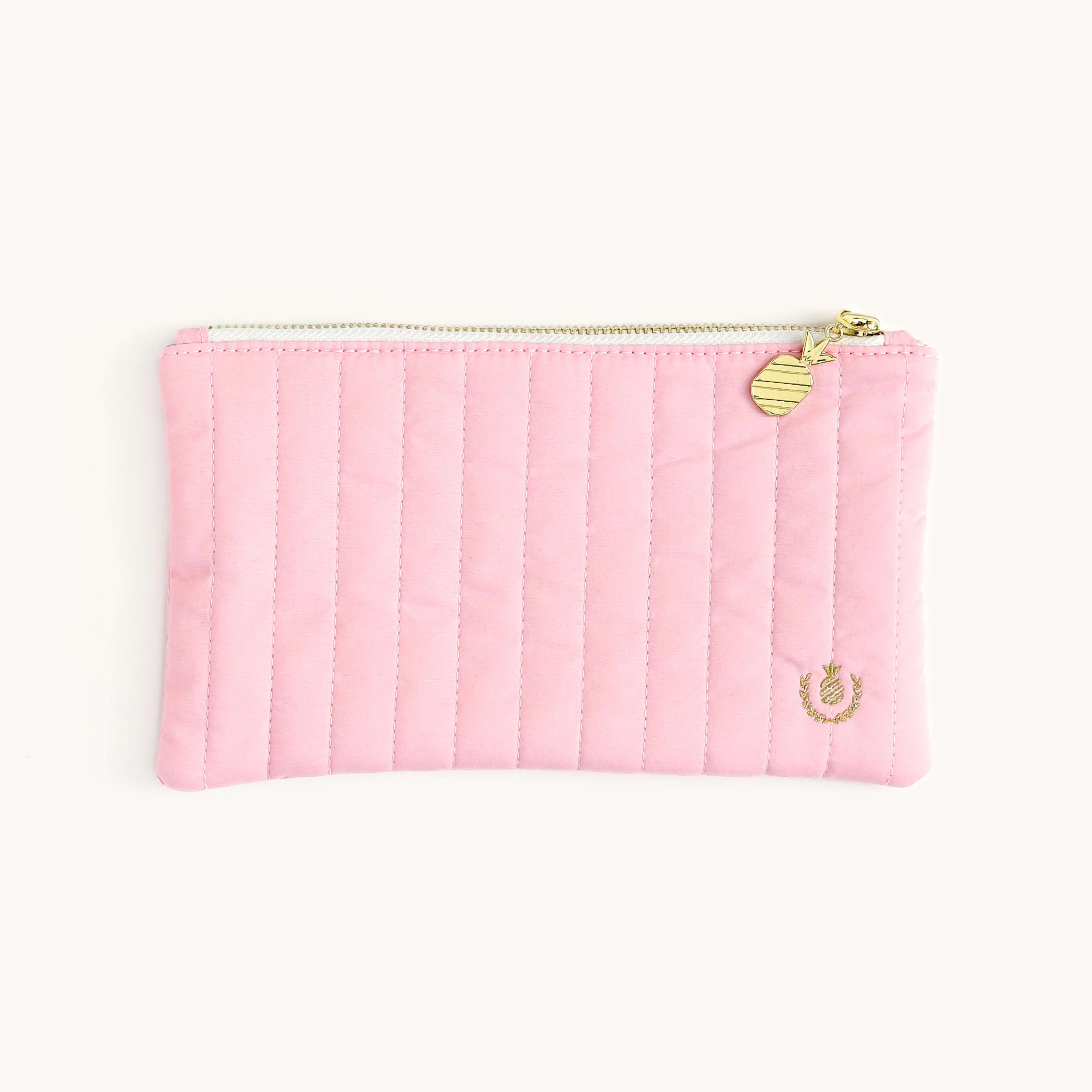 Quilted Pencil Pouch - Blush