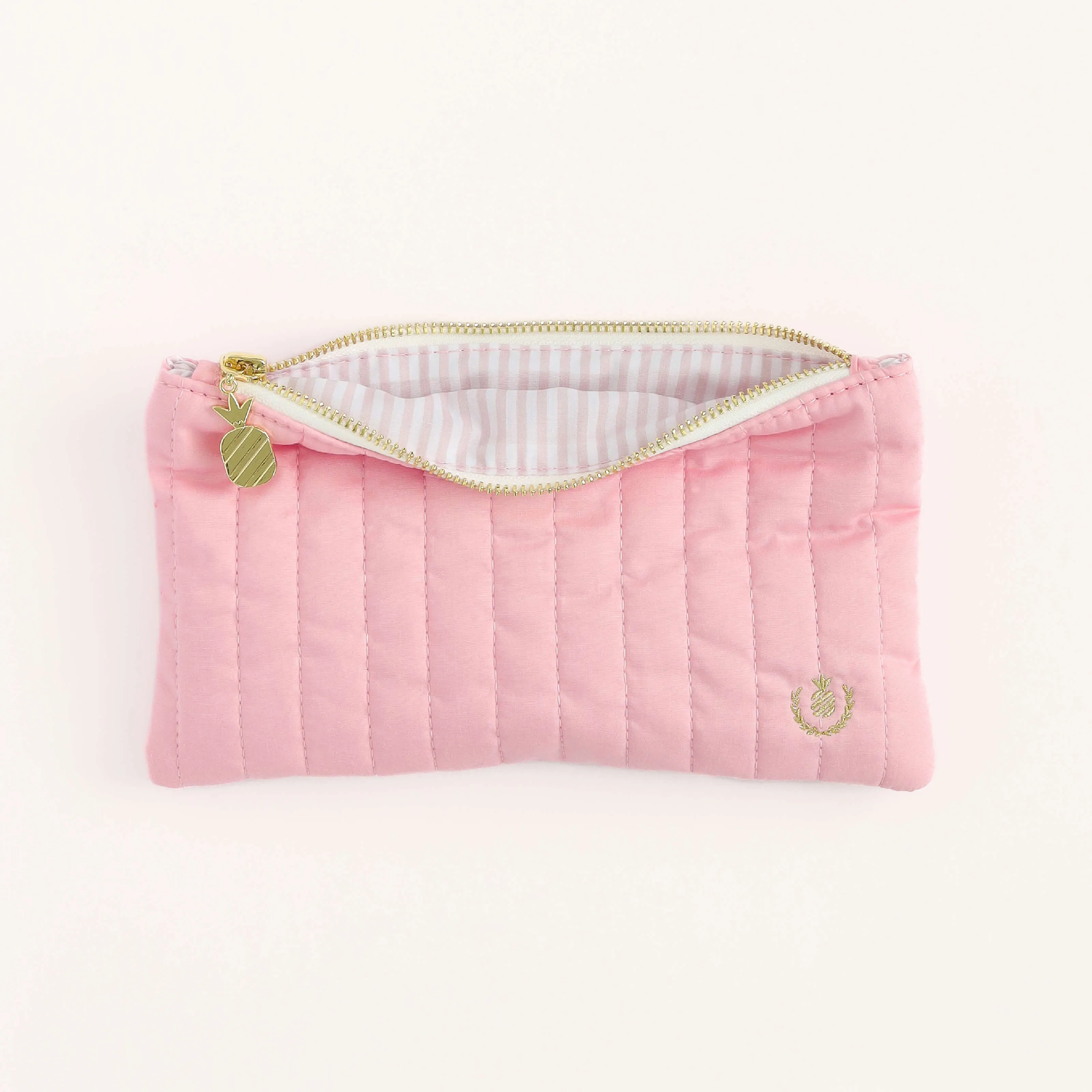 Quilted Pencil Pouch - Blush