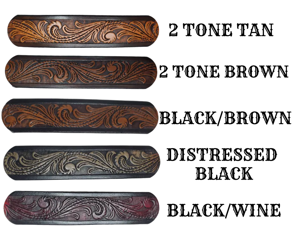 "Fearless"  Leather Guitar Strap