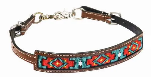 Red & Teal Diamond Pattern Wither Strap