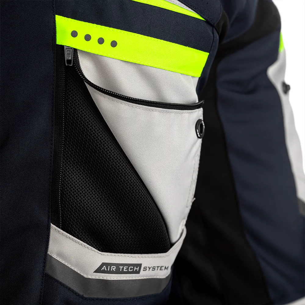 RST MAVERICK CE TEXTILE JACKET [BLUE/FLO YELLOW]