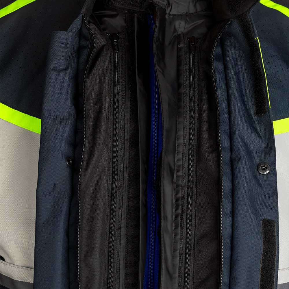 RST MAVERICK CE TEXTILE JACKET [BLUE/FLO YELLOW]