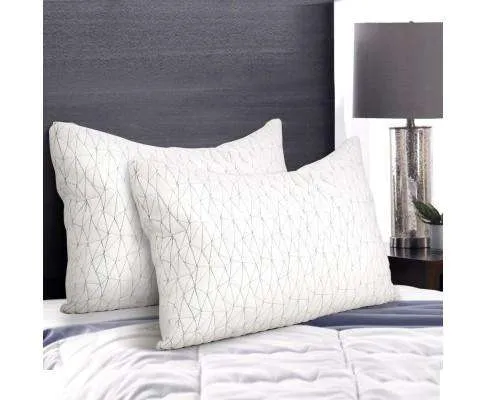 Set of 2 Rayon King Memory Foam Pillow