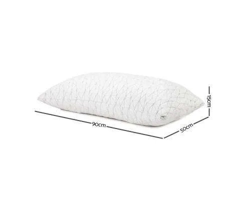 Set of 2 Rayon King Memory Foam Pillow