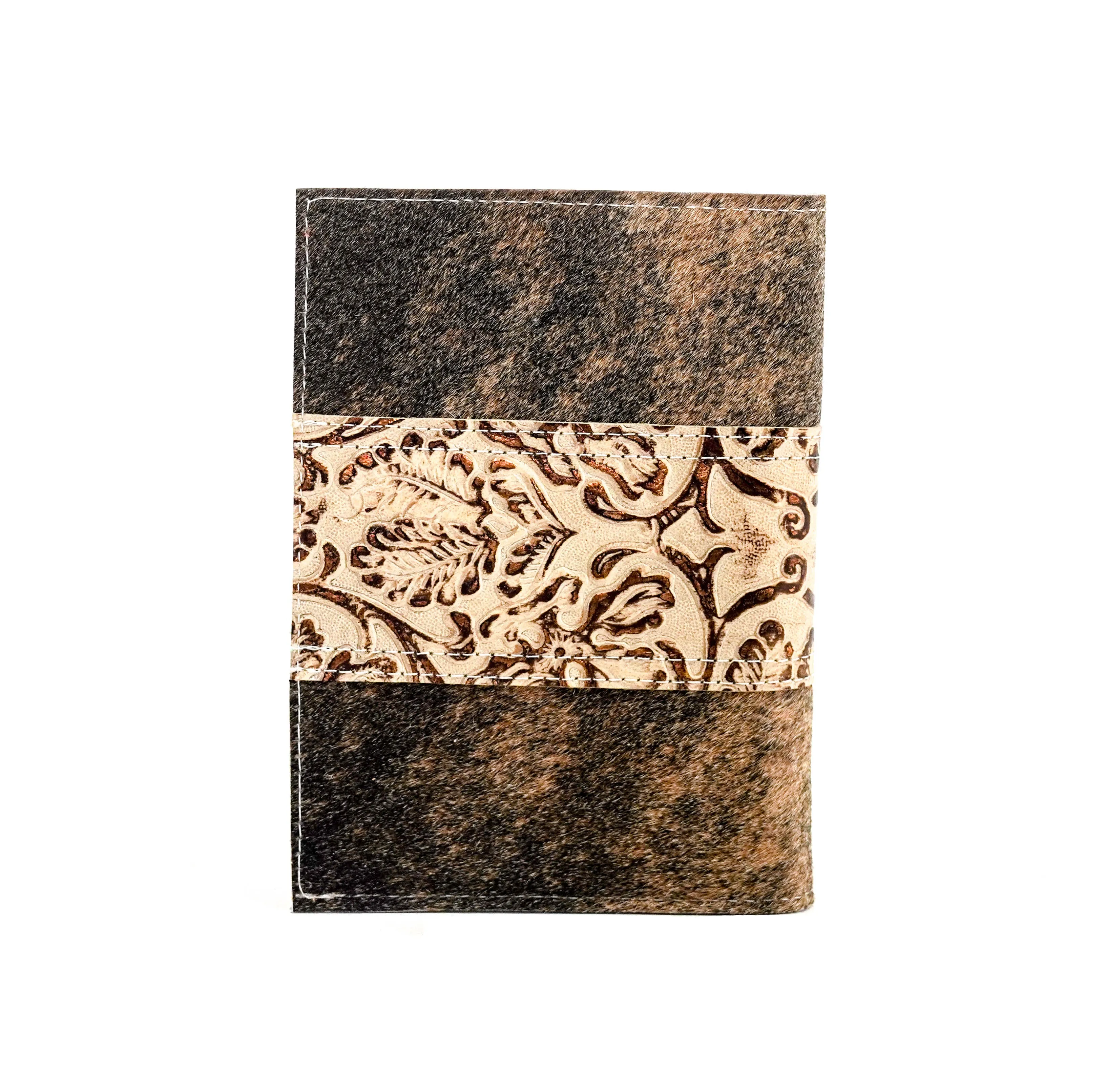 Small Notepad Cover - Brindle w/ Gold Ivory Tool
