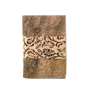 Small Notepad Cover - Brindle w/ Gold Ivory Tool