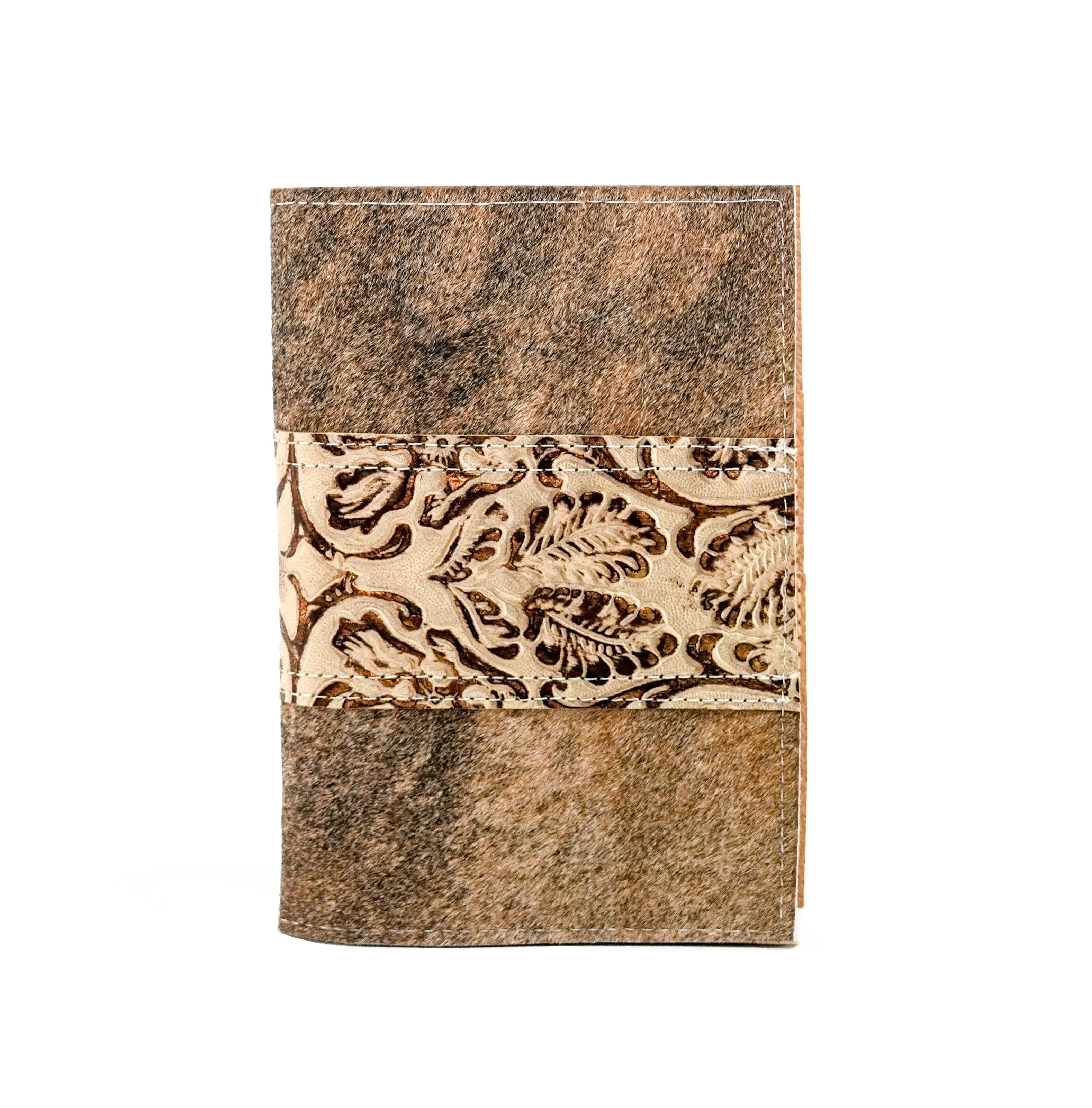 Small Notepad Cover - Brindle w/ Gold Ivory Tool