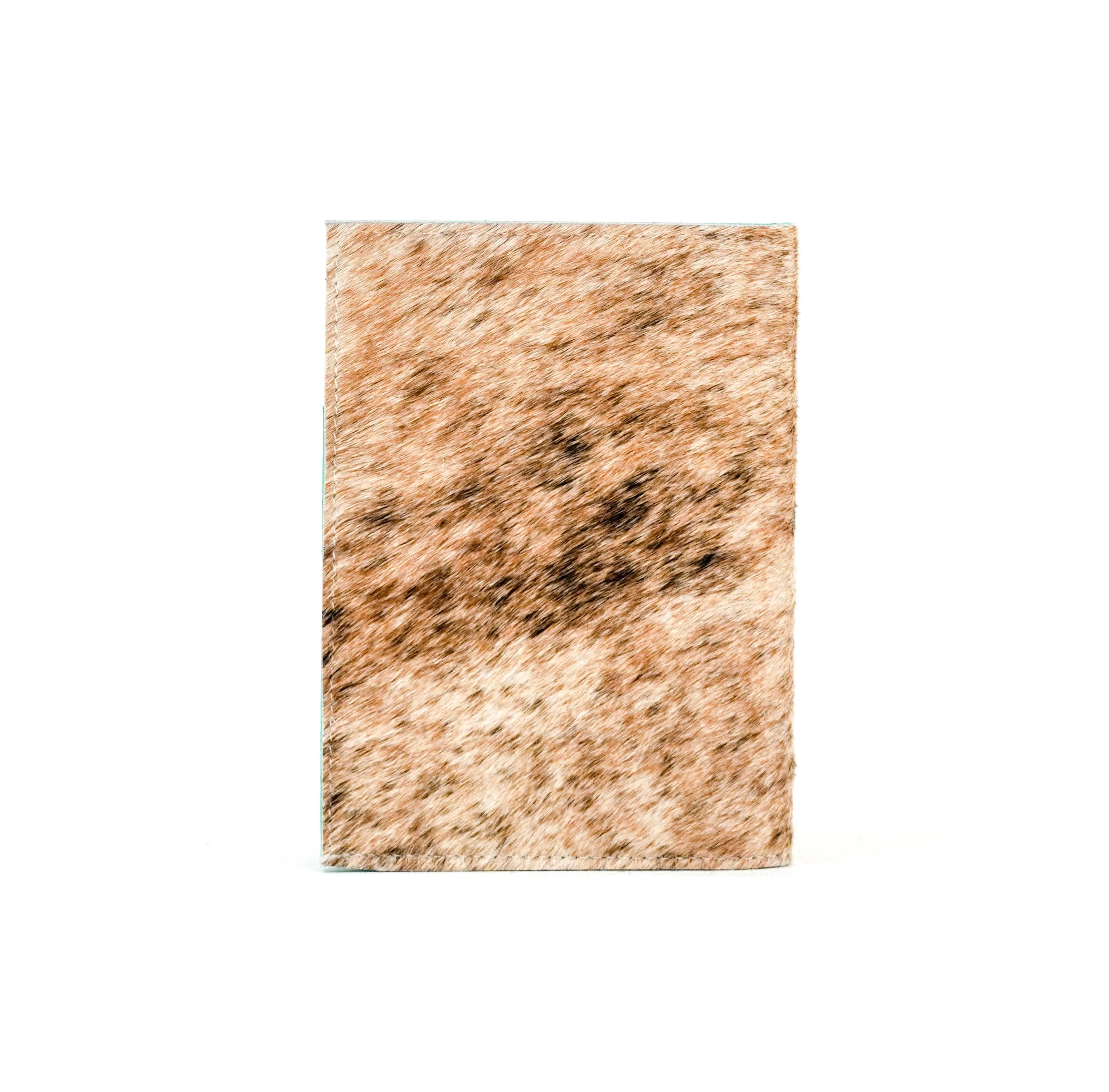 Small Notepad Cover - Light Brindle w/ Turquoise tool