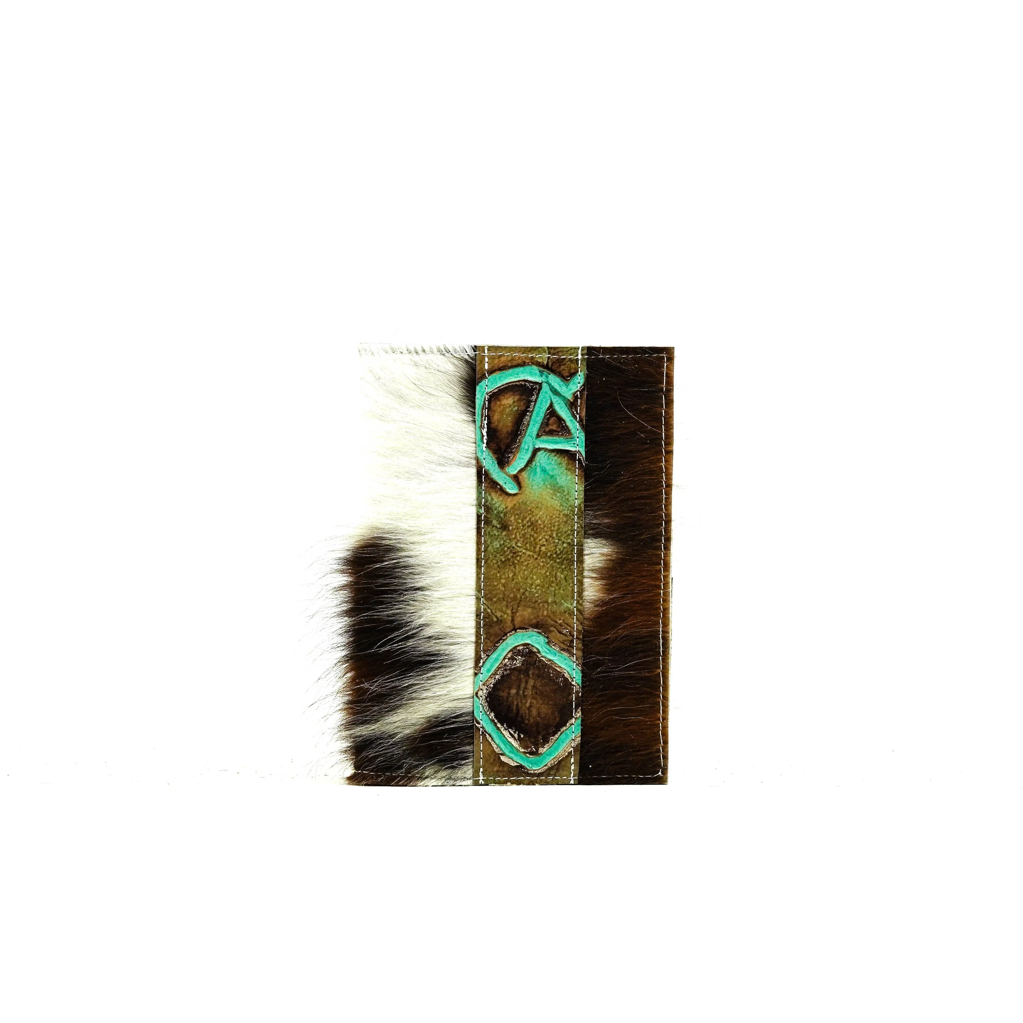 Small Notepad Cover - Tricolor w/ Turquoise Brands