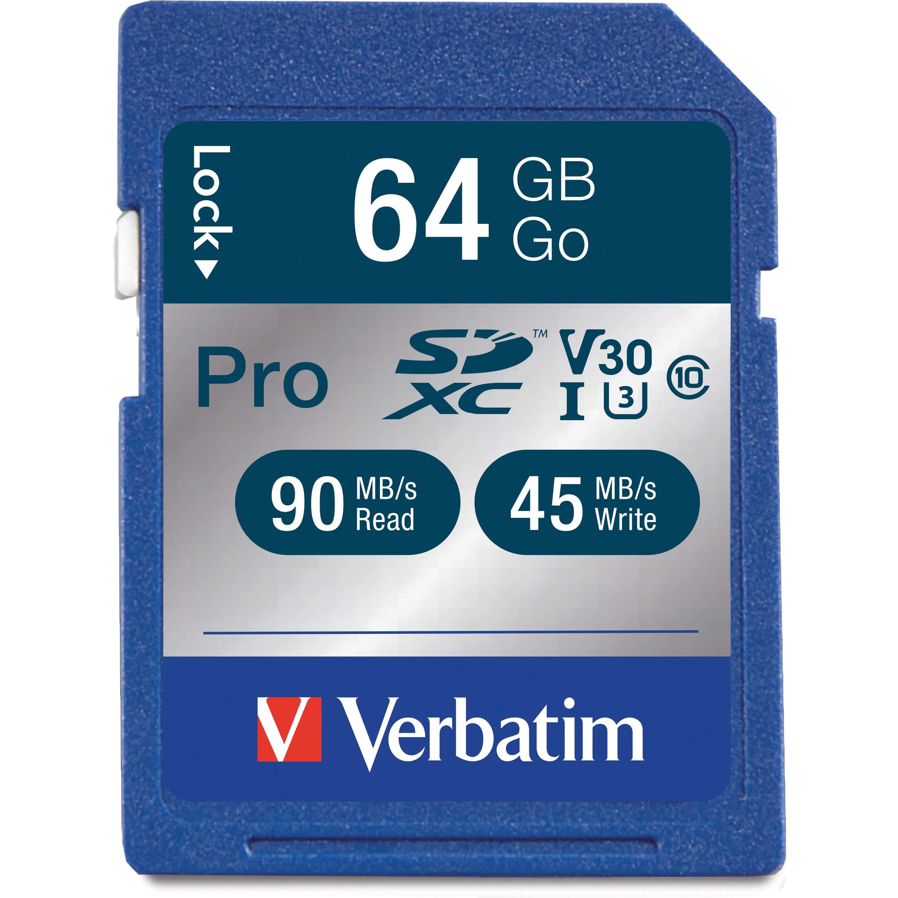 Verbatim 64GB Pro 600X SDXC Memory Card, UHS-1 Class 10