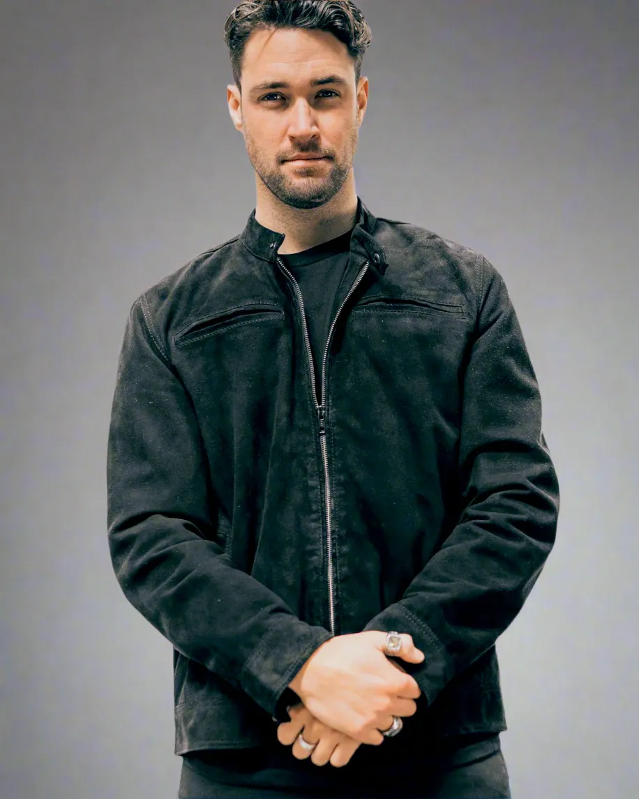 Vincent Nubuck Motorcycle Jacket