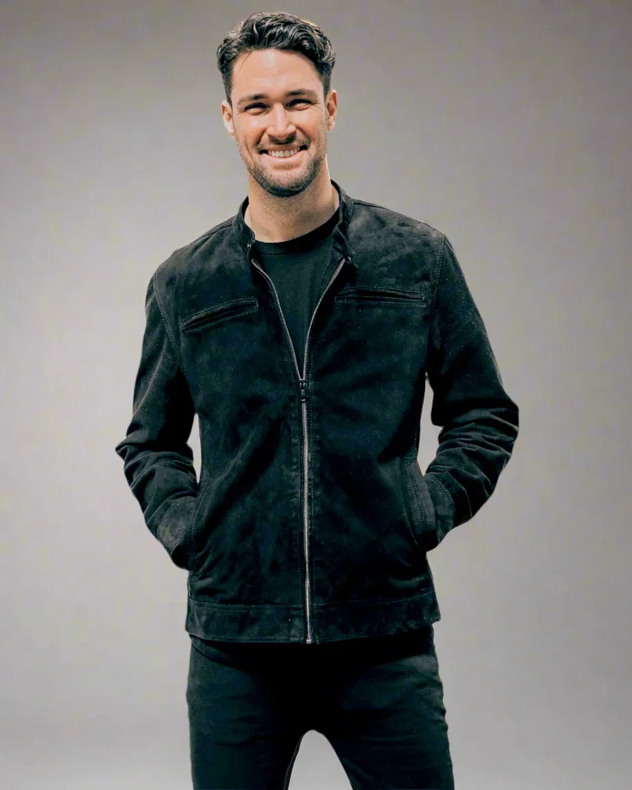 Vincent Nubuck Motorcycle Jacket