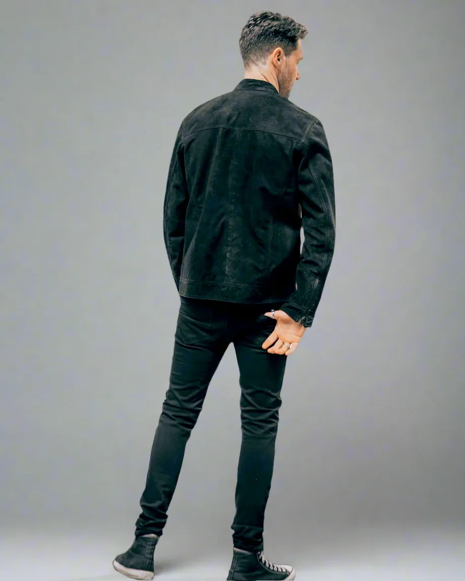 Vincent Nubuck Motorcycle Jacket