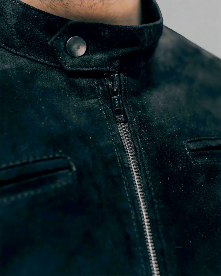 Vincent Nubuck Motorcycle Jacket