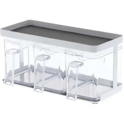 White Storage Container with Rack
